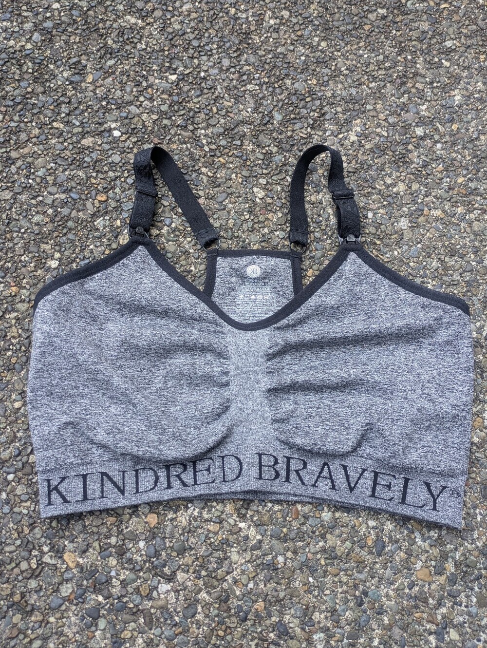 Kindred Bravely Heathered Gray Nursing Sports Bra